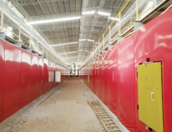 Zusammengebauter Tunnelofen zur Herstellung von rotem Backstein